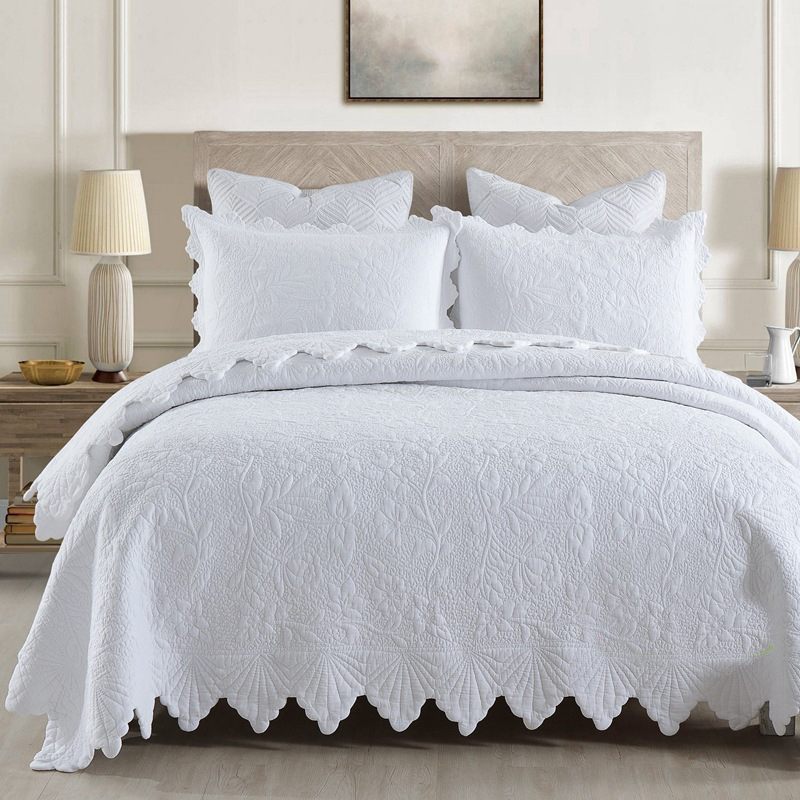 Linum Home Textiles - Quilted Cotton Bedspread On The Bed
