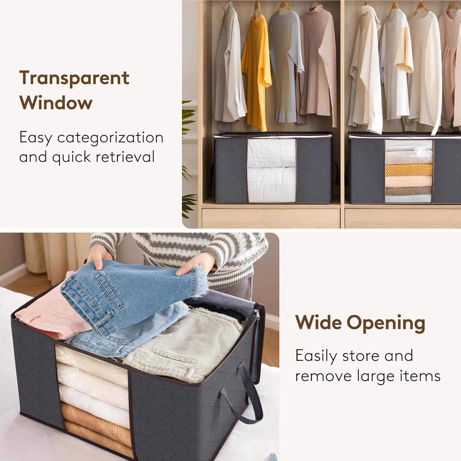 Large Capacity Clothes Storage - огляд і ціна Linum Home Textiles