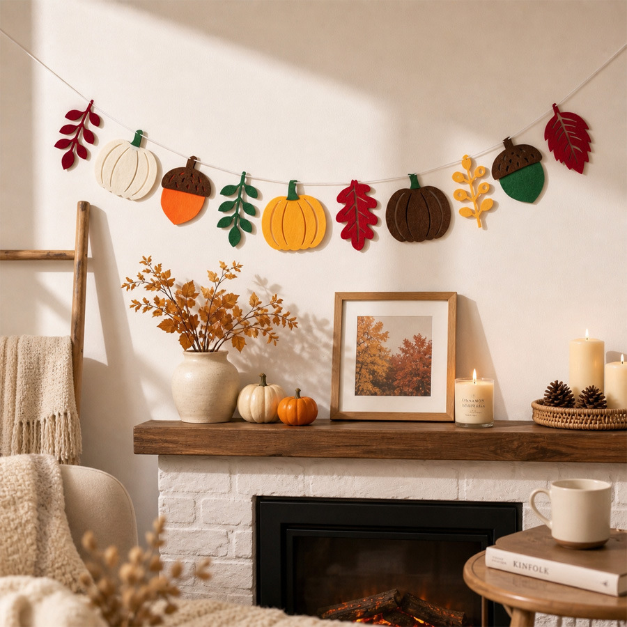 Autumn Pumpkin Leaves Flag Har - огляд і ціна Home Textiles & Decorations