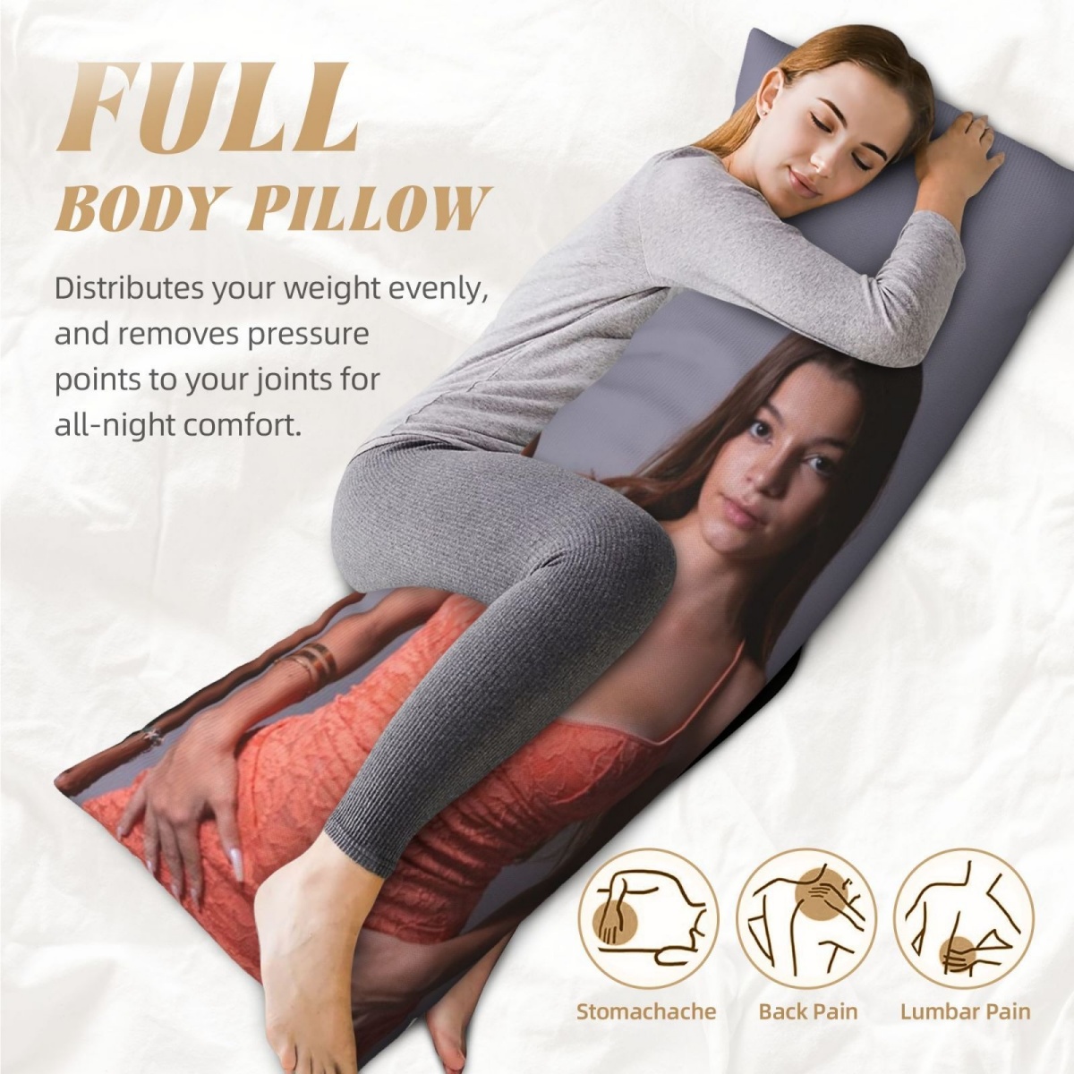 1 Custom Photo Body Pillowcase - огляд і ціна Home Textiles & Decorations